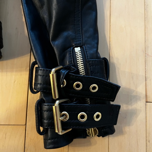 Balmain x H&M Black and Gold Leather Jacket - Picture 9 of 16